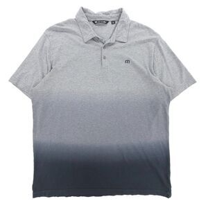 TRAVIS MATHEW Ombre Golf Polo Short Sleeve Casual Shirt Black Gray Athleisure XL